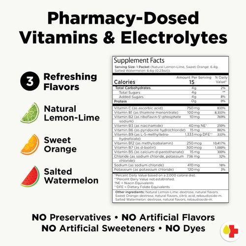 Banana Bag Oral Solution - Pharmacist Recovery Formula - Electrolyte & Vitamin Powder Packet Drink Mix - Variety Pack of 6