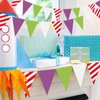 SmoothNovelty 5 Pieces Buzz Birthday Party Decorations Cartoon Story Party Decorations Banners Buzz Themed Birthday Party Decorations Purple Green White Triangle Pennant Flag Garlands