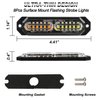ASPL 8pcs Sync Feature Ultra Slim 12-LED Surface Mount Flashing Strobe Lights for Truck Car Vehicle LED Mini Grille Light Head Emergency Beacon Hazard Warning lights (Amber/White)