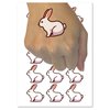 Resting Rabbit Bunny Easter Temporary Tattoo Water Resistant Fake Body Art Set Collection - 15 2" Tattoos (1 Sheet)