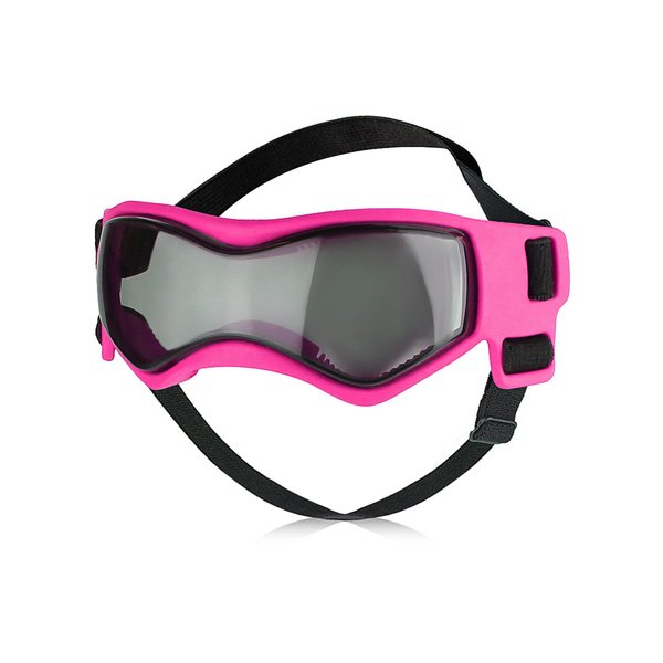 Dog Goggles Small or Medium Dog Sunglasses Anti-UV Waterproof Windproof Glasses Dog Eyewear for Small Medium Breed (Pink)