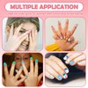 240 Pieces Fake Nails for Kids Girls Artificial Kids Press on Nails Pre Glue Full Cover Short Acrylic Stick On Nails False Nail Tips Kit for Children Little Girls Nail Art Decoration (Lovely)