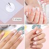 MOLILON 2880pcs French Tip Nail Guides Nail Stickers French Nail Tips Guides Self-Adhesive Moon V-Shaped French Manicure Strip for Edge Auxiliary Stickers DIY Stencil Tools - 60 Sheets
