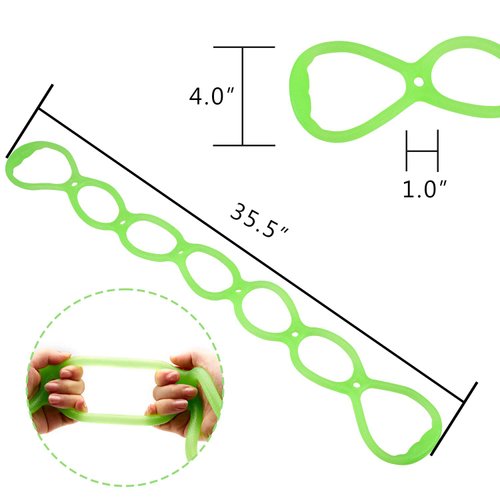 Unipack TPR Multi Ring Resistance Bands for Yoga, Pilates, Stretching, Strength Training with Carrying Bag