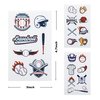 Glow In The Dark Baseball Temporary Tattoos,24 Sheets, Birthday Decorations Baseball Party Favors