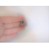 Tiny small dark silver tone metal hair claw clip
