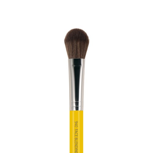 Bdellium Tools Professional Makeup Brush - Studio Series 940 Face Blending - With Mix of Soft Synthetic & Natural Fibers, For Facial Sculpting (Yellow, 1pc)