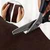 2 pcs Pinking Shears Scissors for Fabric, DaKuan 2 Models Fabric Scissors, Zig Zag Scissors, for Crafting, Paper Cutting, Fabric, Leather Materials (5 mm Triangular And Rounded Teeth)