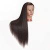 Traininghead 26"-28" Mannequin Head Hair Styling Training Practice Head Manikin Cosmetology Doll Head Synthetic Fiber Hair Hairdressing Training Model with Free Clamp Stand