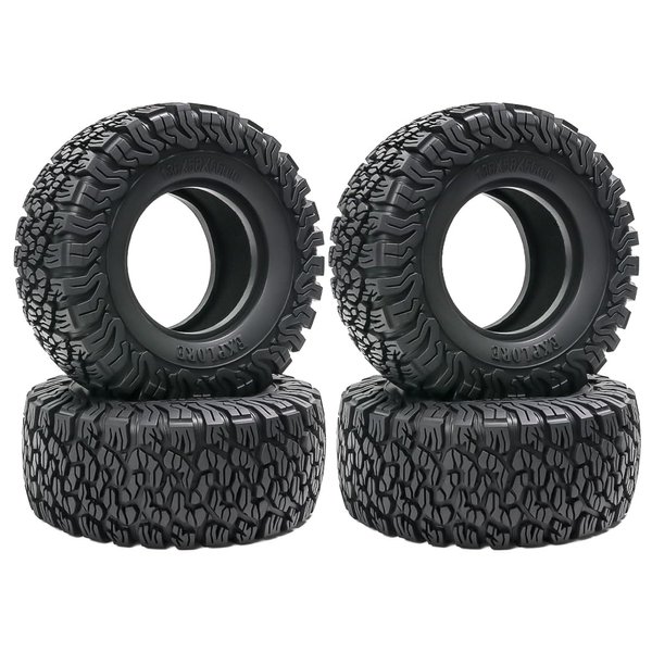RcThjia 2.6” RC Tire-All Terrain Super Soft Sticky Tires 136mm Tall 2.6in Crawler Tires for 1/7 1/8 1/10 Scale Off Road Race, Suitable for Axial RBX10 MJX H8H MK07 KM4 4082/83 1/7 1/8 1/10 Crawler Car