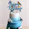 Hummingbird Happy Birthday Cake Topper t Mother's Day Spring Flying Nature Lady Party Supplies For Women Girl Mother Cake Decor
