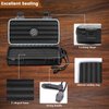 Flauno Travel Cigar Humidor Case - Portable Cigar Box with Humidifier Disc & Cigar Cutter | Waterproof | Crushproof | Airtight | Durable (Holds up to 5 Cigars)