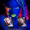 6Pcs Glow in The Dark Body Face Paint Neon Glow in The Black Light UV Fluorescent Crayons Paint Sticks Makeup Kit for Kids Adults Halloween Masquerade Mardi Gras Blacklight Birthday Party