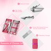 Gift for Women/Men,Nail Care kit Manicure Grooming Set with Travel Case - Yougai 18 Piece Stainless Steel Manicure Kit (Pink)…