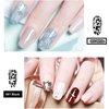 LiBiuty Black & White Nail Stamping Gel Polish Set 2Pcs Nail Art Stamping Gel 8ml Printing for Nail Plate Nail Template Stamping