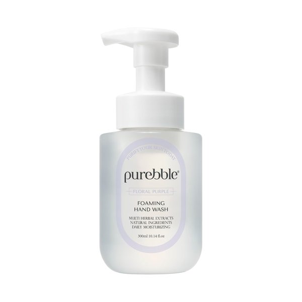 PUREBBLE Floral Purple Foaming Hand Wash with Hyaluronic Acid | Floral Scent | Cruelty Free, Sulfate Free | 10.14 fl oz