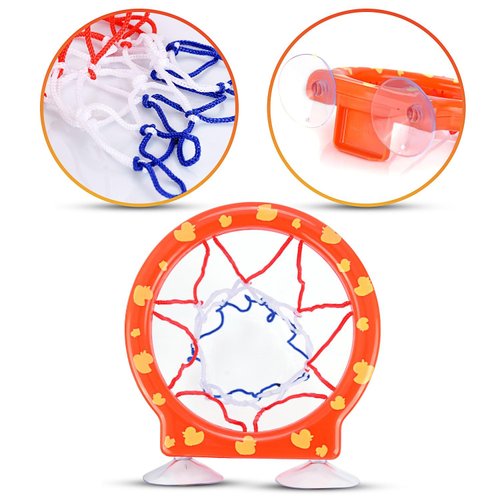 BRITENWAY Bath Toys - Bathtub Basketball Hoop for Kids w/ 3 Balls - BPA Free Plastic Toddler Bath Toys for Boys & Girls - Easy to Set Up Basketball Shooting Game w/ Suctions Cups for Flat Surface