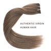 FUBILI Ash Brown clip in hair extensions Natural Remy Real Human straight Hair Extensions 30g 5pcs 22 Inch