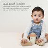 Quark BuubiBottle Sip Toddler Sippy Cup with Handles & Straw Transition Sippy Cups for Baby - Easy-Clean Wide Mouth Opening, Dishwasher Safe - BPA-Free, PVC-Free, Toxin-Free - 8 Oz, Orange