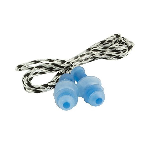 Safety Works SWX00231 Tri-Flange Ear Plugs with Case, Corded Reusable, NRR 25 DB