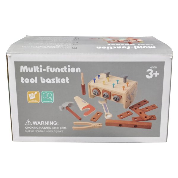 Wooden Kids Tool Set Educational Pretend Play Preschool Toys Wooden Tool Kit for Kids Role Play Toys