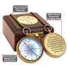 Be Strong and Courageous, Do Not Be Afraid Quote Engraved Brass Directional Magnetic Compass, Joshua 1: 9 Religious Gifts for Women Men Boy Girl, Confirmation Gift Ideas, Baptism & Missionary Gifts