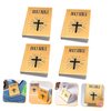 Ciieeo 4pcs Mini Bible Miniature House Decor Miniature Books Paper Golden Mini Bibles Decoration Miniature Bible Dollhouse Bible Muslim Mubarak Miniature Dollhouse Accessories