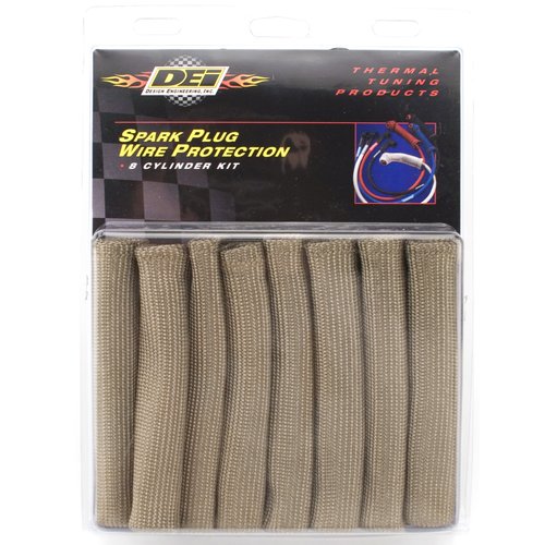 Design Engineering 010542 Titanium Protect-A-Boots 6" Spark Plug Boot Protector Sleeves (Pack of 8)