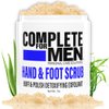 COMPLETE FOR MEN - Hand Scrub & Foot Scrub: Exfoliating Foot Scrub, Hand Exfoliant, Sugar Scrub for Dry Skin, Moisturizing Rough Skin Remover, Ideal for Foot & Hand Care, Scrub for Men