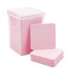 200 PCS Glue Wiping Cloth Eyelash Extension Glue Remover Lint Free Wipes Dry Pads Non- Woven Fabric Wiper for Nail Polish Home Salon (Pink)