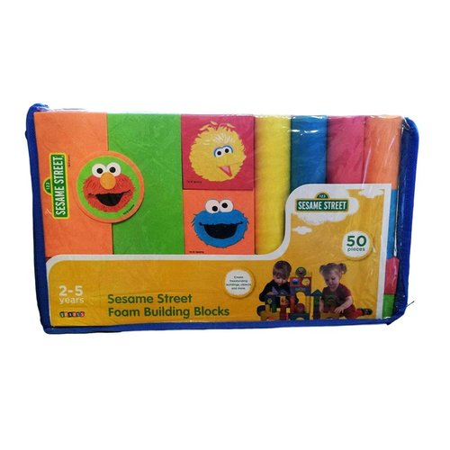 Verdes Sesame Street Foam Building Blocks - 50 Pieces