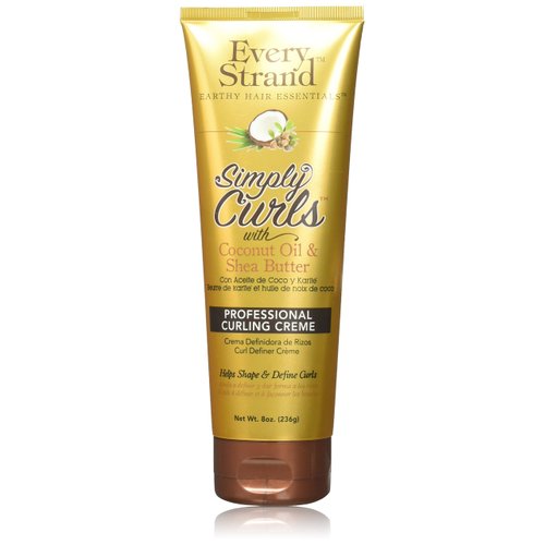 Every Strand Curling Creme Simply Curls Coconut Oil and Shea Butter, 8 oz.
