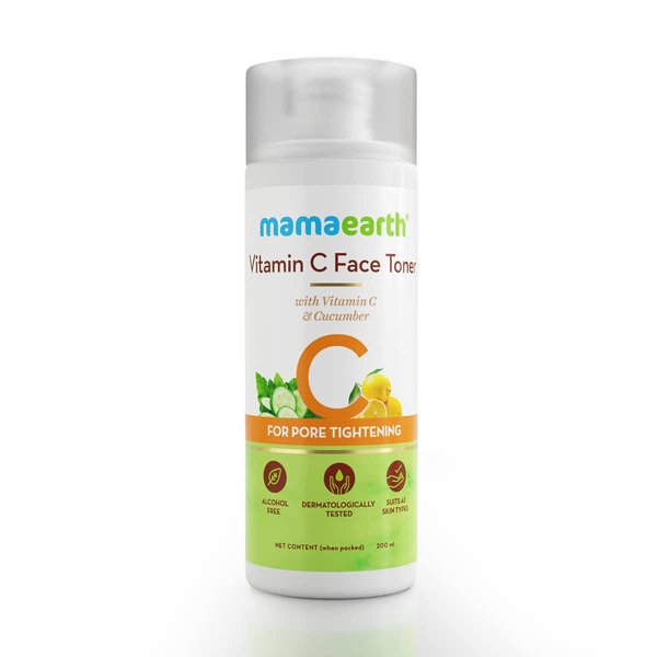 Mamaearth Vitamin C Toner for Face, with Vitamin C & Cucumber for Pore Tightening 200 ml