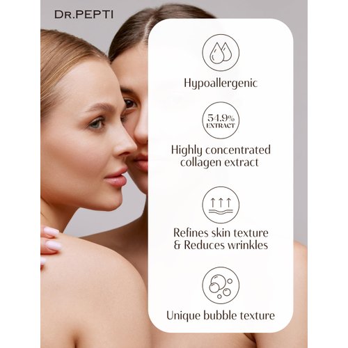 DR.PEPTI Peptide Volume Lifting Pro Essence | Hyaluronic Acid Face Serum for Glowing Skin | Korean Skincare Essence Collagen Serum for Face | K Beauty Hydrating Serum Facial Essence 1.01 fl oz