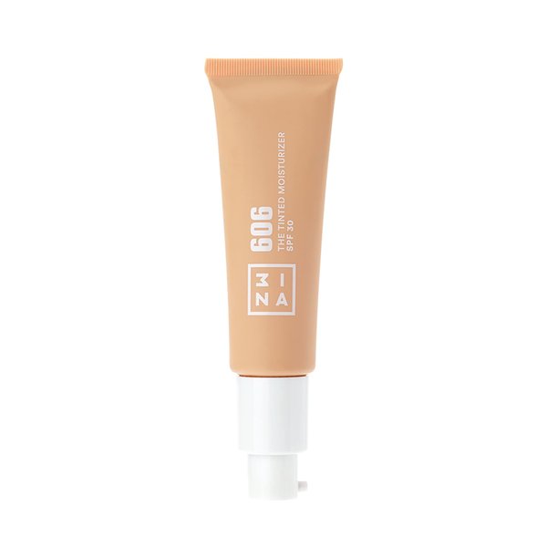 3INA 606 Tinted Moisturizer for Face with SPF 30 - Ultra Light Pink - BB Cream with Light to Medium Coverage - Hyaluronic Acid Moisturizer for All Skin Tones - Vegan, Cruelty and Paraben Free - 1 oz