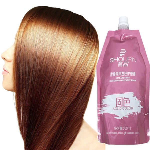 YIZHONG Hair Color Treatment Mask Non-Steaming Baking Cream Repair Hair Conditioner Free Of Silicone Oil, Easy To Use (500ml)