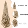 Ponytail Extension 30 Inch Flexible Wrap OTO BELLA Around Ponytail Hair Extensions 120g Long Curly Synthetic Ponytail Wavy Pretty Hair Ponytails Hairpieces For Women Daily Use (22/24#)