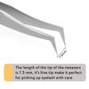 Eyelash Extension Tweezers for Volume Lashes Professional Precision Stainless Steel VETUS 6A-SA Mega Curved L Angled Tips Flat Lashing Tweezer Tools for Individual Eye Lash Extensions 3d Fan Supplies