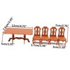 Dollhouse Table and Chairs 1 12 Scale Wooden Furniture Model 5pcs Miniature Dining Table Chairs Set for DIY Hobby Mini Dining Room Decoration Accessories