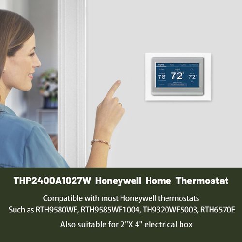 Thermostat Wall Plate for Honeywell - THP2400A1027W Coverplate Assembly, White