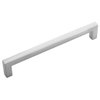 Hickory Hardware 1 Pack Solid Core Kitchen Cabinet Pulls, Luxury Cabinet Handles, Hardware for Doors & Dresser Drawers, 6-5/16 Inch (160mm) Hole Center, Stainless Steel, Skylight Collection
