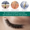 BL Lashes Eyelash Extension Shampoo+ Brush, Eyelid Foaming Cleanser, Gentle Wash for Natural Lash and Lash Bath for Lash Extensions, Makeup Remover for Salon and Home (100ml)