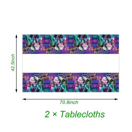 2Pacs Zombies Tablecloth Disposable Tablecover Birthday Party Supplies and Decorations for Kid Boy Baby Shower Rectangle Tables 70"X42"