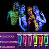 WYBLZPXZ 12 Pcs Glow in Dark Face Body Paint,Black Light Glow Makeup Set Neon Fluorescent,Glow Blacklight Body Face Paint Set Face Painting for Music Festivals Party Halloween
