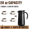 28oz Coffee Carafe Airpot Insulated Coffee Thermos Urn Stainless Steel Vacuum Thermal Pot Flask for Coffee, Hot Water, Tea, Hot Beverage - Keep 9 Hours Hot, 18 Hours Cold …
