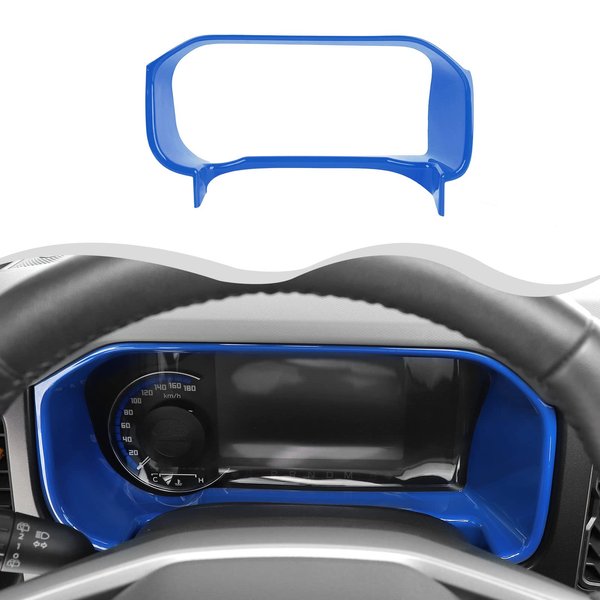 HTHE for Ford Bronco Center Console Dash Board Panel Ring Cover for Ford Bronco 2021 2022 2023+ 2/4Doors (ABS,Blue)