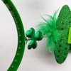 St. Patrick's Day Headband Top Hat Bow Hair Bands Clover Shamrock Bowknot Hairband Women Green Leprechaun Irish Day Headpiece Carnival Hair Hoop Holiday Cosplay Costume Cute Hair Accessories 2 Pack