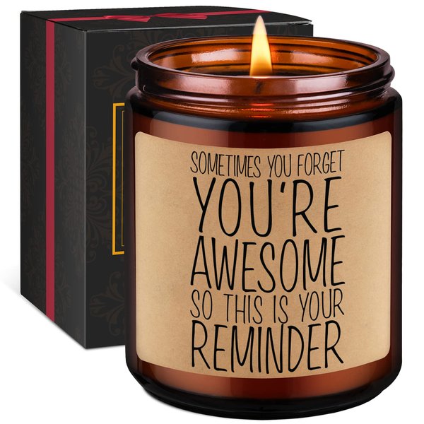 GSPY Candles - Thank You Gift, Stress Relief Gifts, Relaxing Gifts for Women, Men - Funny Birthday, Appreciation, Mothers Day Gifts for Mom, Daughter, Friend, Nurse, Teacher - Graduation Gifts