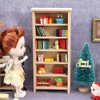 BESPORTBLE 1: 12 Scale Miniatures Dollhouse Bookshelf, Mini Bookshelf for Dolls Mini Wooden Bookcase Display Shelf Bookshelf 6 Floors Dollhouse Bookshelf Dollhouse Furniture Accessories