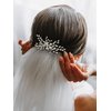 SWEETV Bride Silver Wedding Hair Comb Crystal Hair Accessories with Rhinestone Bridal Hair Clip Sparkly Hair Piece Gem Hair Accessories for Women and Girls